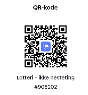 QR kode til Vilhelmsborgs Venner Lotteri 2025
Denne kategori giver kun mulighed for at vinde præmier i kategorien "ikke hesteting".
Så vil du gerne støtte lotteriet, men har du ikke hest, så kan du benytte denne kategori